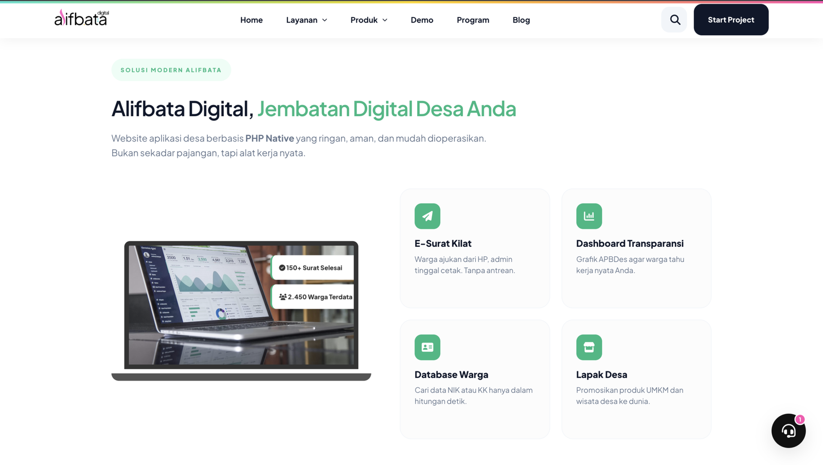 website aplikasi desa
