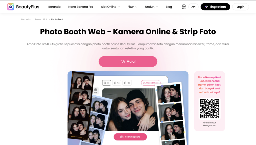 BeautyPlus Web Photo Booth, Cara Mudah Bikin Foto Estetik Langsung dari Browser