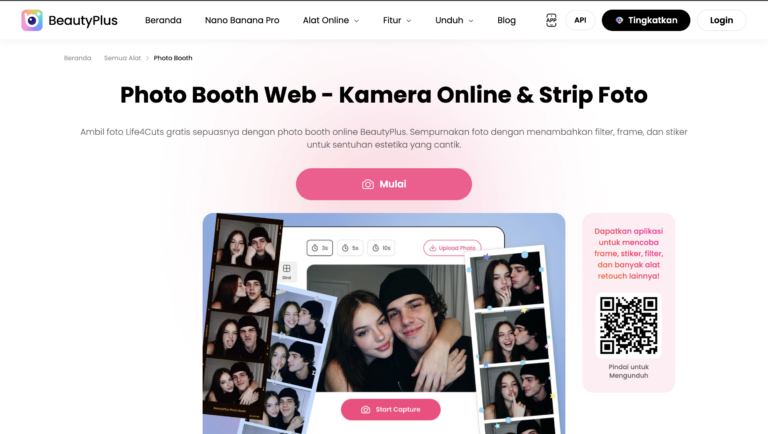 BeautyPlus Web Photo Booth, Cara Mudah Bikin Foto Estetik Langsung dari Browser