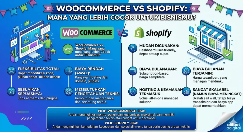 WooCommerce vs Shopify: Mana yang Lebih Cocok untuk Bisnismu?