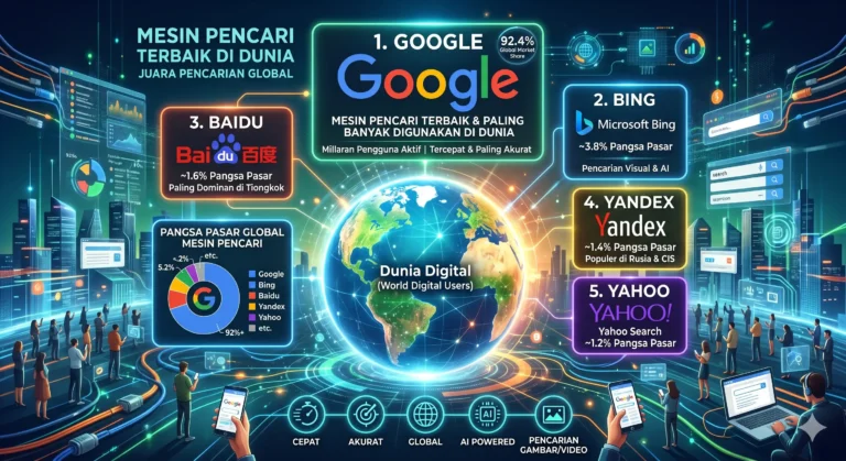 Mesin Pencari Terbaik dan Paling Banyak Digunakan di Dunia