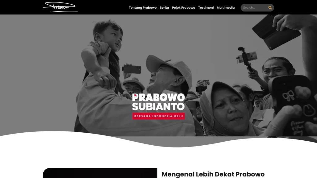Review Website Prabowo Subianto, Antara Portal Presiden dan Mesin Komunikasi Digital