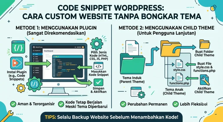 Code Snippet WordPress, Cara Custom Website Tanpa Bongkar Tema