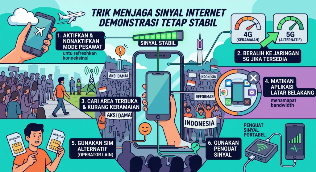 Cara Menjaga Sinyal Internet Demonstrasi Tetap Stabil, Ini Triknya