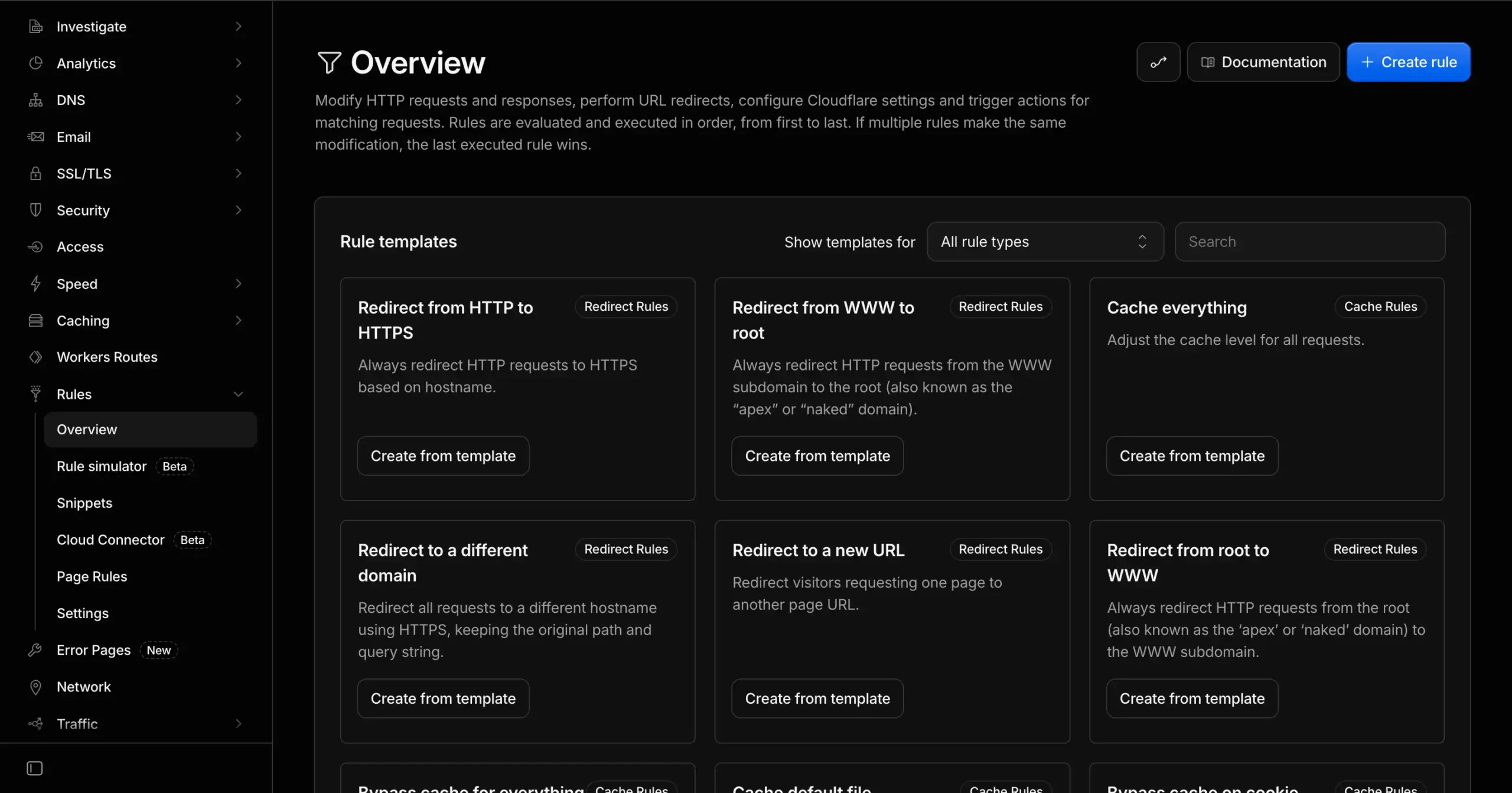 cloudflare dashboard