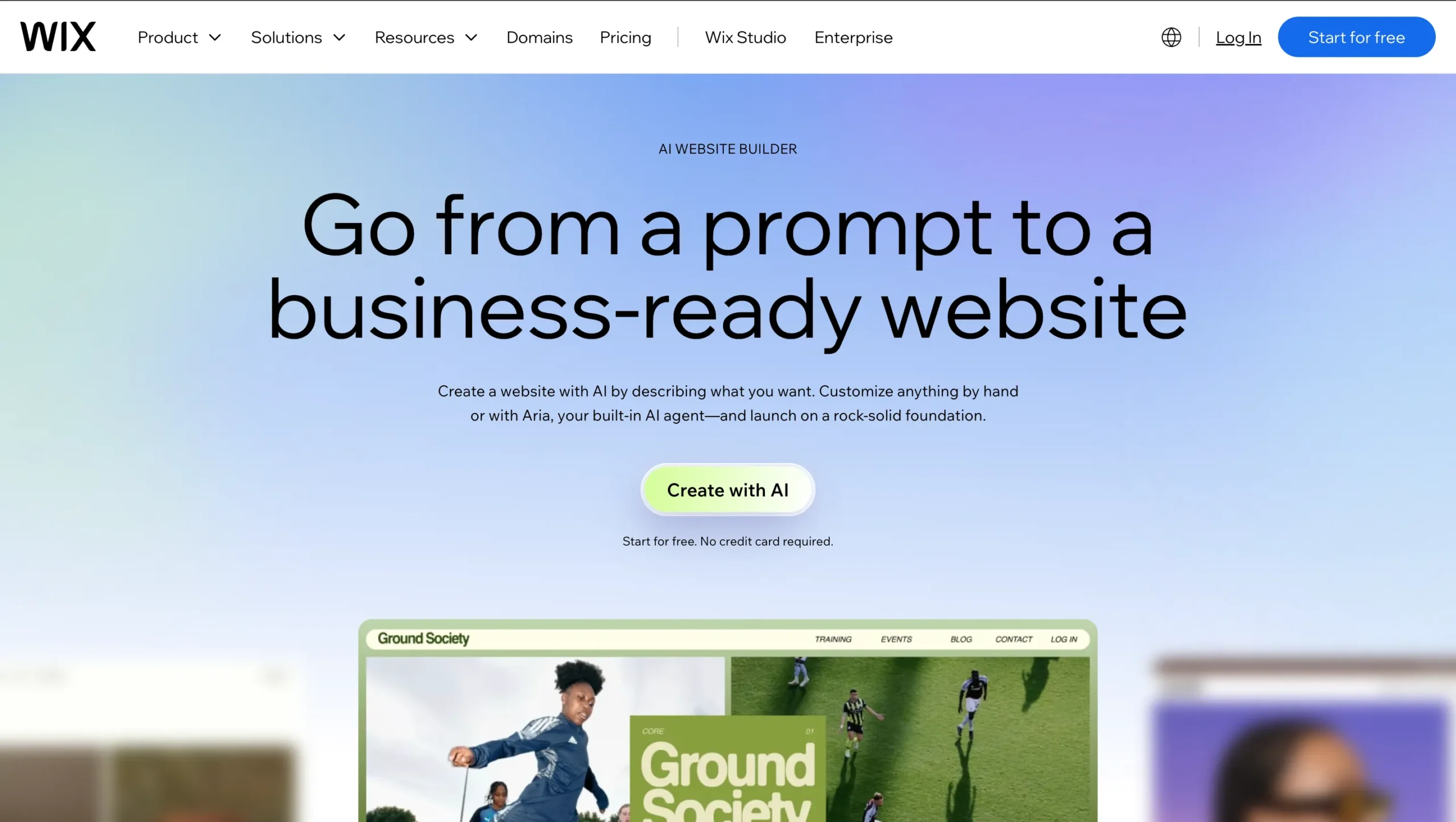 wix ai builder untuk website