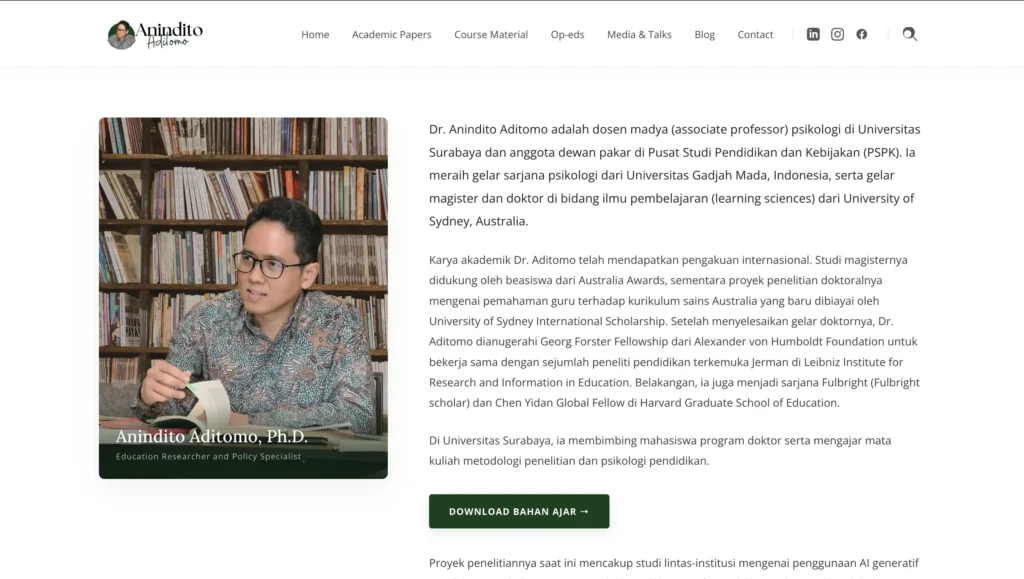 Dr. Anindito Aditomo